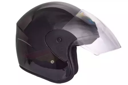 Awina moto casco abierto TN-8661 negro brillante XS-2