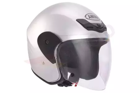 Awina motorfiets open helm TN-8661 zilver S-1