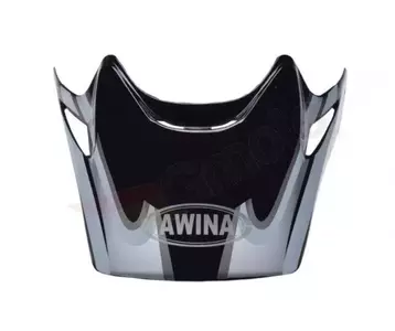 Juodos ir sidabrinės spalvos skydelis "Awina" enduro šalmui TN8686-2