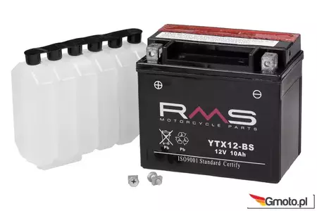 Batterie sans entretien 12V 10 Ah RMS YTX12-BS 12V 10Ah - Rms 24 661 0110
