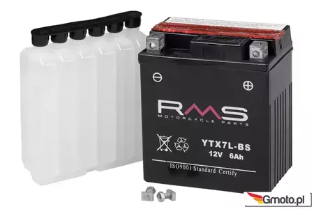 Vedligeholdelsesfrit 12V 6Ah RMS-batteri YTX7L-BS 12V 6Ah - Rms 24 661 0060