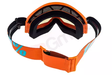 100% Schutzbrille für Mountainbiking Motocross Skifahren Modell Strata Orange blaue verspiegelte Gläser-7