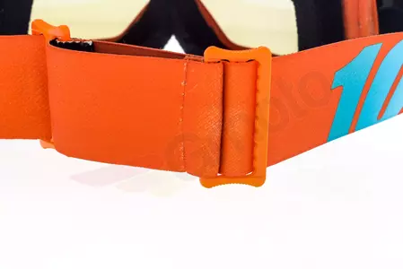 100% Schutzbrille für Mountainbiking Motocross Skifahren Modell Strata Orange blaue verspiegelte Gläser-8