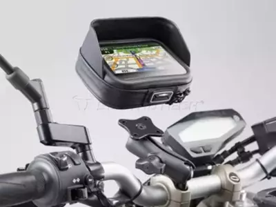 Uniwersalny zestaw uchwytów GPS i pokrowca Navi Pro M na kierownicę 22/28mm SW-Motech - GPS.00.308.30002/B
