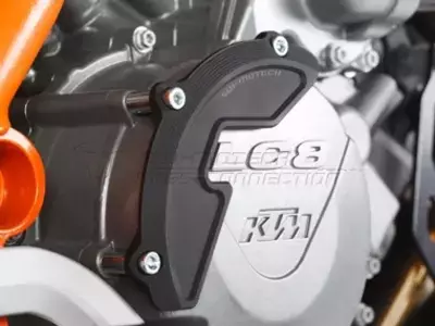 Tapa motor negra KTM 990 SMR 07- 990 Adventure 06- SW-Motech-1