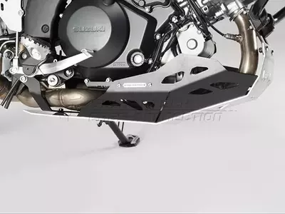 Pokrov motorne plošče črno/srebrn Suzuki V-Strom 1000 SW-Motech za različico z zaščitnimi lopaticami-4