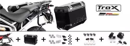 Zestaw kufrów bocznych i stelaży TRAX Silver 37/37L Honda Crosstourer SW-Motech Produkt wycofany z oferty-1