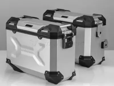 Zestaw kufrów bocznych i stelaży TRAX Silver 37/37L Honda NC700/750 SW-Motech Produkt wycofany z oferty-1