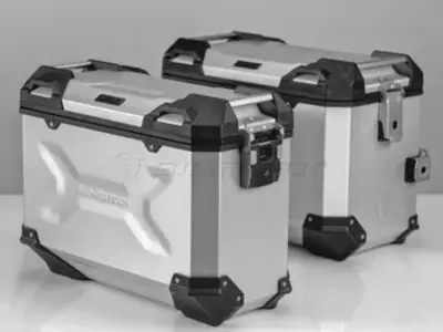 Zestaw kufrów bocznych i stelaży TRAX Silver 45/37L Suzuki DL650 V-Strom SW-Motech Produkt wycofany z oferty-1