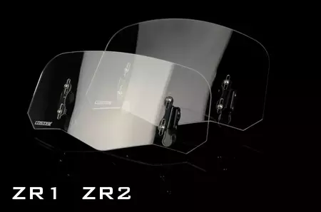 Motorfiets-deflector ZR1 18x30 cm helder