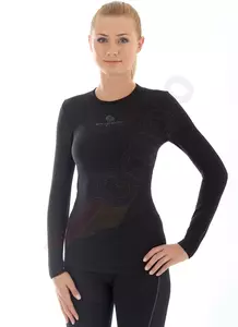 Brubeck sweat-shirt moto thermique à manches longues pour femmes noir S - LS10850 czarny S