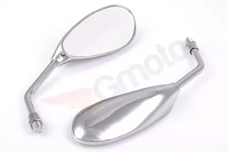 Espejos cromados ovalados M10 KPL rosca izquierda/derecha - 107555