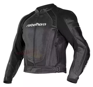 Kožna motociklistička jakna Rebelhorn Piston II, crna 46 - RH-LJ-PISTON-II-01-46