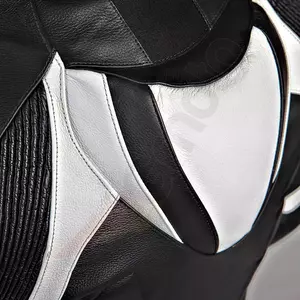 Rebelhorn Piston II chaqueta de moto de cuero blanco y negro 48-5