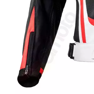 Rebelhorn Piston II chaqueta de moto de cuero negro, blanco y rojo 46-3