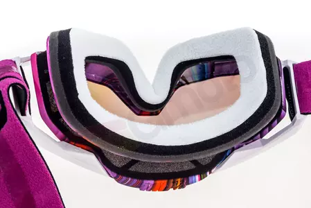 Gafas de moto 100% Porcentaje Racecraft Glitch color blanco/morado dorado cristal de espejo-10
