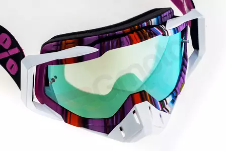 Gafas de moto 100% Porcentaje Racecraft Glitch color blanco/morado dorado cristal de espejo-7