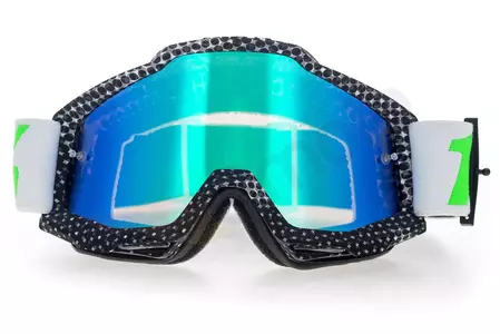 Gafas de moto 100% Porcentaje modelo Accuri Newsworthy verde/blanco cristal espejo color verde-2