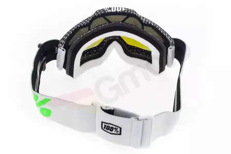 Gafas de moto 100% Porcentaje modelo Accuri Newsworthy verde/blanco cristal espejo color verde-6
