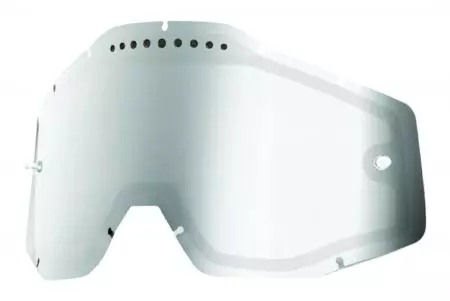 Szemüveg lencse 100% Procent Racecraft Accuri Strata dupla szellőzős, ezüst színű tükör Anti-Fog szemüveggel