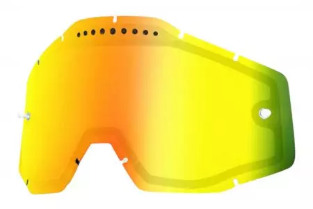 Szemüveg lencse 100% Procent Racecraft Accuri Strata dupla szellőzős arany tükör színű Anti-Fog szemüveglencse