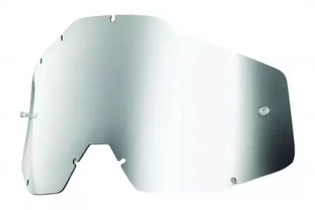 Oculaire de masque 100% Procent Racecraft Accuri Strata Silver Mirror colour with Anti-Fog