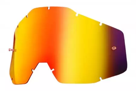 Čočky brýlí 100% Procent Racecraft Accuri Strata Red Mirror color s ochranou proti zamlžení - 51002-003-02