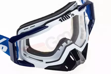 Gafas de moto 100% Porcentaje Racecraft Color azul cobalto Cristal negro transparente-9