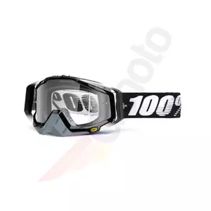 Gafas de moto 100% Porcentaje Racecraft Abyss Black color negro cristal transparente - 50100-001-02