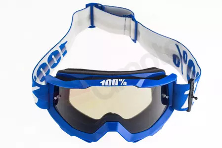 Gogle motocyklowe 100% Procent model Accuri Sand Reflex Blue kolor niebieski szybka grey smoke szara przyciemniana-6