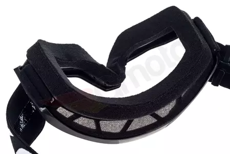 Gafas de moto 100% Percent modelo Strata Goliath color negro/blanco cristal transparente Anti-Fog-10