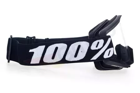 Gogle motocyklowe 100% Procent model Strata Goliath kolor czarny/biały szybka przeźroczysta Anti-Fog-4