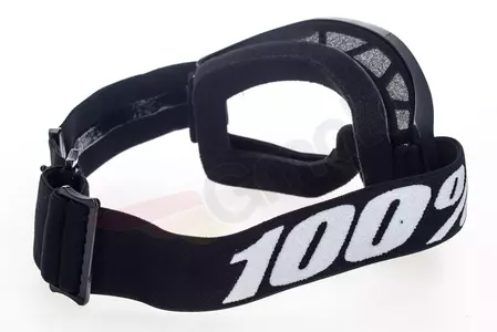 Gafas de moto 100% Percent modelo Strata Goliath color negro/blanco cristal transparente Anti-Fog-5