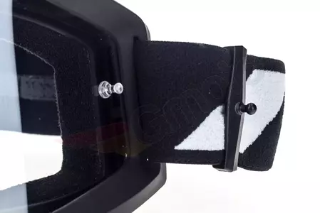 Gafas de moto 100% Percent modelo Strata Goliath color negro/blanco cristal transparente Anti-Fog-8