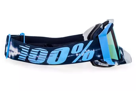 Gafas de moto 100% Porcentaje Racecraft Tiedye color azul/blanco dorado cristal espejo-4