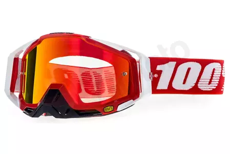 Gafas de moto 100% Porcentaje Racecraft Rojo Fuego color rojo cristal rojo espejo-1