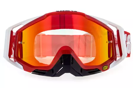 Gafas de moto 100% Porcentaje Racecraft Rojo Fuego color rojo cristal rojo espejo-2