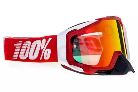 Gafas de moto 100% Porcentaje Racecraft Rojo Fuego color rojo cristal rojo espejo-3