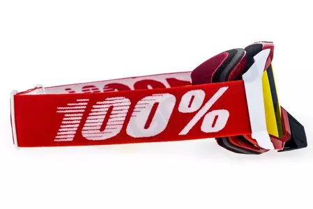 Gogle motocyklowe 100% Procent Racecraft Fire Red kolor czerwony szybka czerwone lustro-4