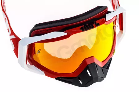 Gafas de moto 100% Porcentaje Racecraft Rojo Fuego color rojo cristal rojo espejo-7