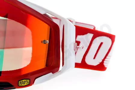 Gafas de moto 100% Porcentaje Racecraft Rojo Fuego color rojo cristal rojo espejo-9