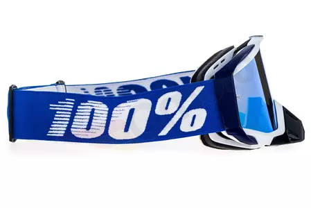 Motociklističke naočale 100% Percent Racecraft Cobalt Blue, plave, bijele, leća, plavo ogledalo-4