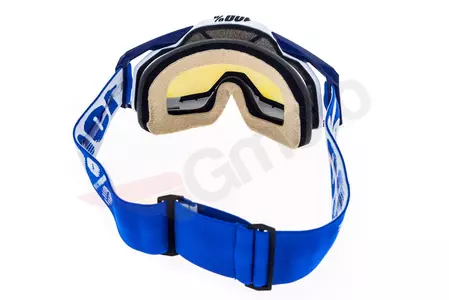 Gafas de moto 100% Porcentaje Racecraft Azul Cobalto color azul blanco cristal azul espejo-6
