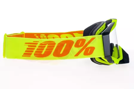 Gafas de moto 100% Porcentaje Racecraft Attack color amarillo cristal transparente-4