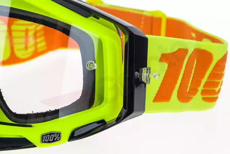 Gafas de moto 100% Porcentaje Racecraft Attack color amarillo cristal transparente-7