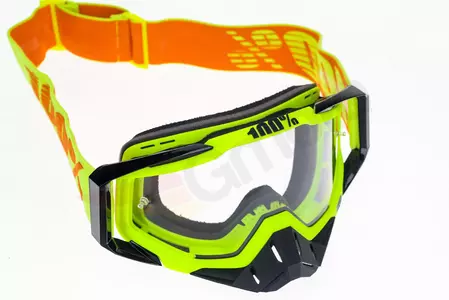 Gafas de moto 100% Porcentaje Racecraft Attack color amarillo cristal transparente-8