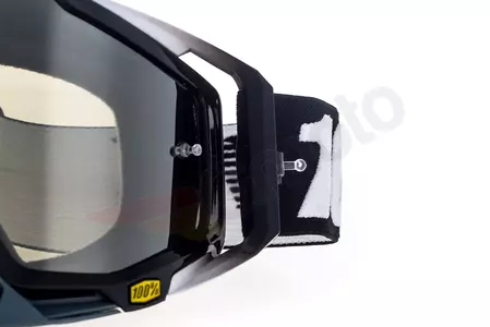 Gafas de moto 100% Porcentaje Racecraft Abyss color negro cristal negro espejo plata-9