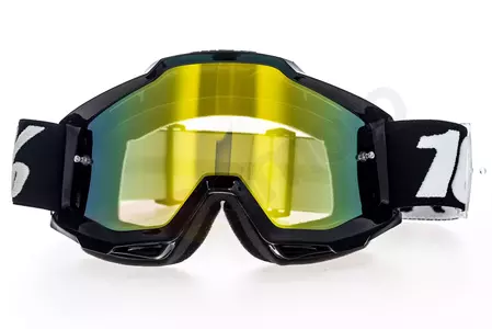 Gafas de moto 100% Percent modelo Accuri Tornado color negro cristal dorado espejo-2