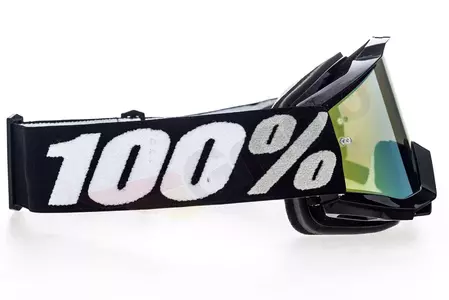 Gafas de moto 100% Percent modelo Accuri Tornado color negro cristal dorado espejo-4