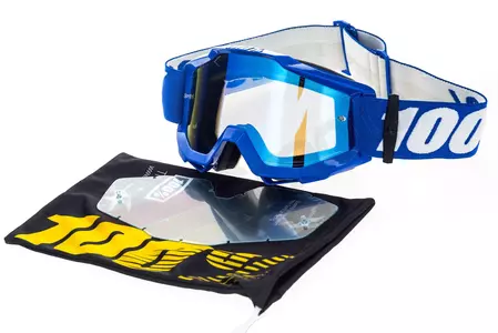 Gafas de moto 100% Porcentaje modelo Accuri Reflex Azul color azul cristal azul espejo-11
